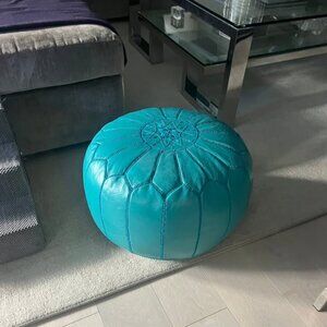 Leather Moroccan Pouf! Pick up in NYC only